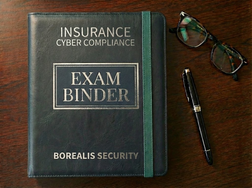 A binder representing organized, audit-ready evidence.